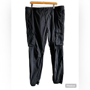 H&M Skinny Fit Coupe Moulante Cargo Jogger Track Pant Black Women’s Size XL.